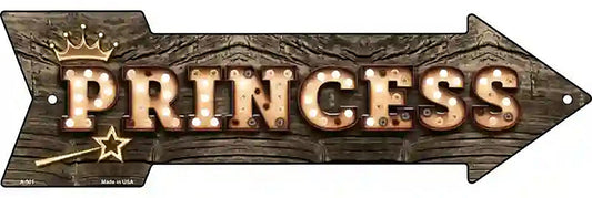 Princess Bulb Letters Metal Arrow Sign