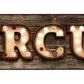Circus Bulb Letters Metal Arrow Sign