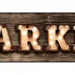 Market Bulb Letters Metal Arrow Sign