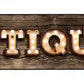 Antiques Bulb Letters Metal Arrow Sign