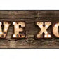 Love XOXO Bulb Letters Metal Arrow Sign
