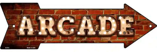 Arcade Bulb Letters Metal Arrow Sign