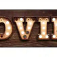 Movie Night Bulb Letters Metal Arrow Sign