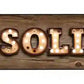 Gasoline Bulb Letters Metal Arrow Sign
