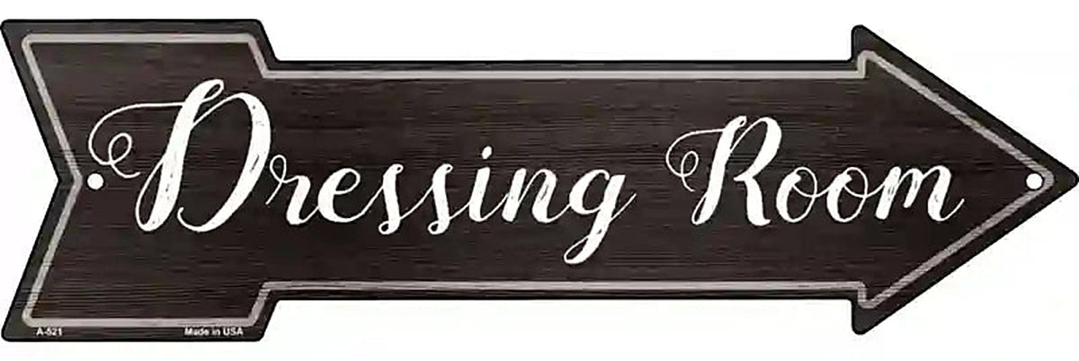 Dressing Room Corner Metal Arrow Sign