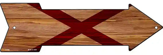 Alabama State Flag Metal Arrow Sign