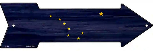 Alaska State Flag Metal Arrow Sign