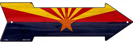 Arizona State Flag Metal Arrow Sign