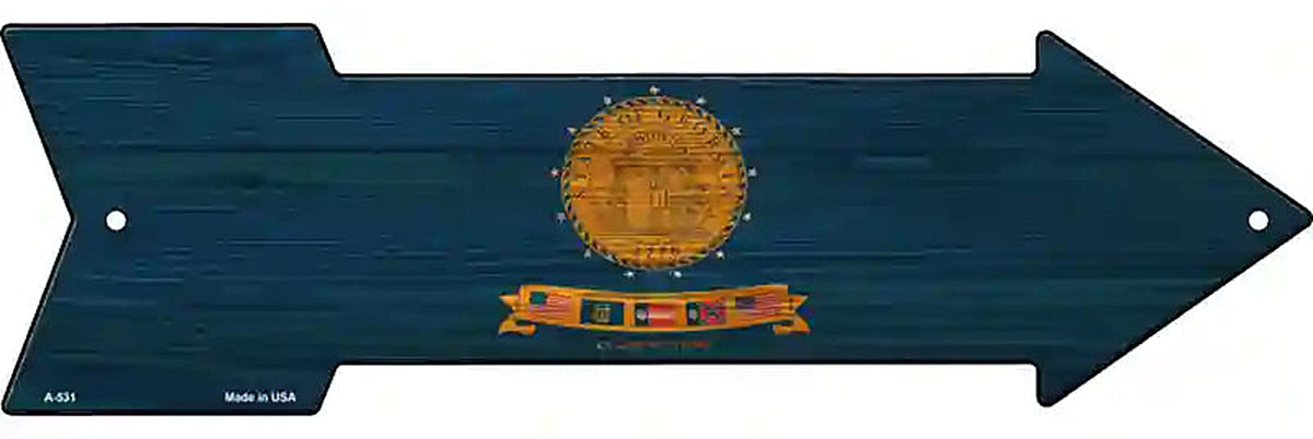 Georgia State Flag Metal Arrow Sign