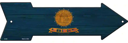 Georgia State Flag Metal Arrow Sign
