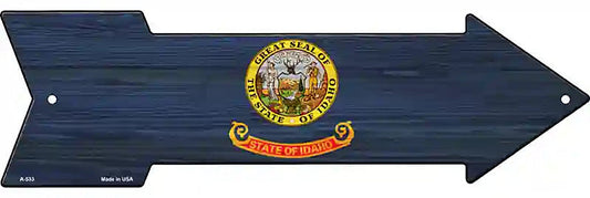 Idaho State Flag Metal Arrow Sign