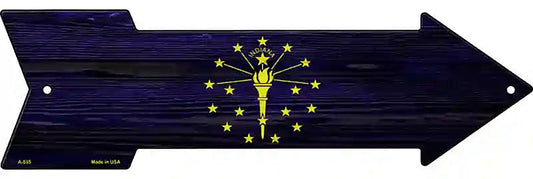 Indiana State Flag Metal Arrow Sign