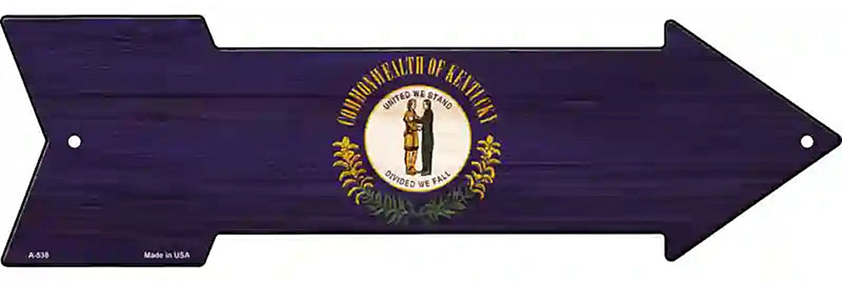 Kentucky State Flag Metal Arrow Sign