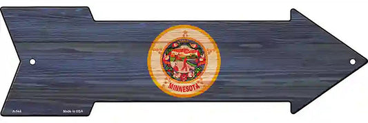 Minnesota State Flag Metal Arrow Sign