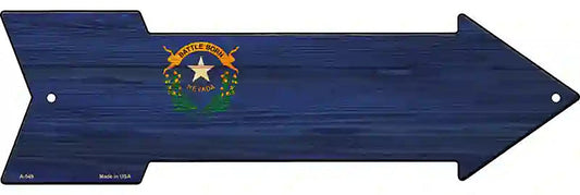 Nevada State Flag Metal Arrow Sign