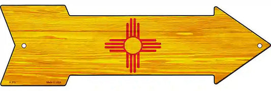 New Mexico State Flag Metal Arrow Sign