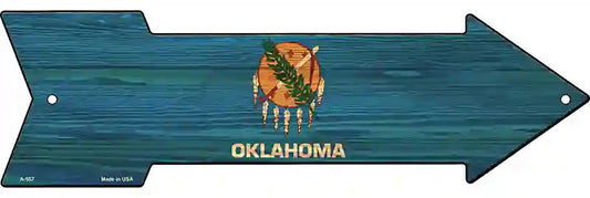 Oklahoma State Flag Metal Arrow Sign