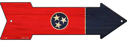 Tennessee State Flag Metal Arrow Sign