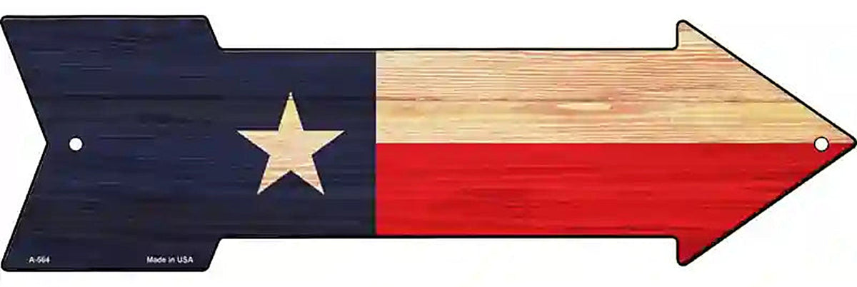 Texas State Flag Metal Arrow Sign