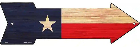 Texas State Flag Metal Arrow Sign