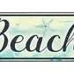 Beach Zone Metal Arrow Sign