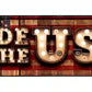 Made in the USA Bulb Letters Metal Arrow Sign