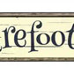 Barefoot Zone Metal Arrow Sign