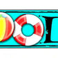 Pool Zone Metal Arrow Sign