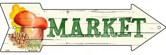 Market Metal Arrow Sign