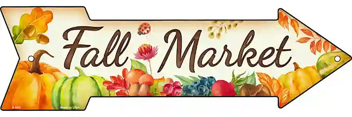 Fall Market Metal Arrow Sign