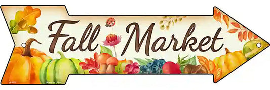 Fall Market Metal Arrow Sign