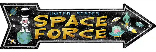 US Space Force Metal Arrow Sign