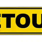 Detour to the Right Metal Arrow Sign