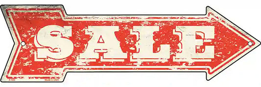For Sale to the Right Metal Arrow Sign