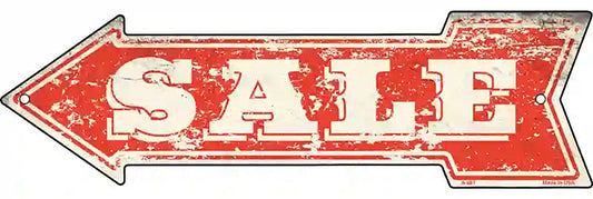 For Sale to the Left Metal Arrow Sign