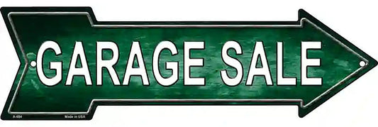 Garage Sale Right Metal Arrow Sign