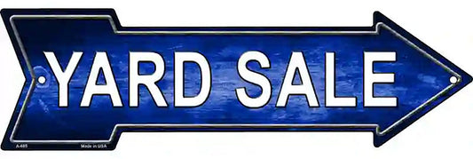 Yard Sale Right Metal Arrow Sign