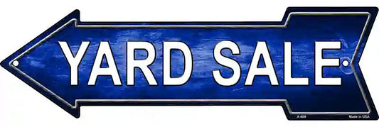 Yard Sale Left Metal Arrow Sign