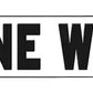 One Way Left Metal Arrow Sign