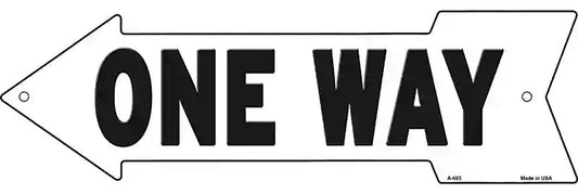 One Way Left Metal Arrow Sign