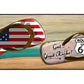 US and Route 66 Flip Flop Metal Arrow Sign