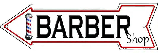Barber Shop Metal Arrow Sign