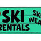 Ski Rentals Metal Arrow Sign