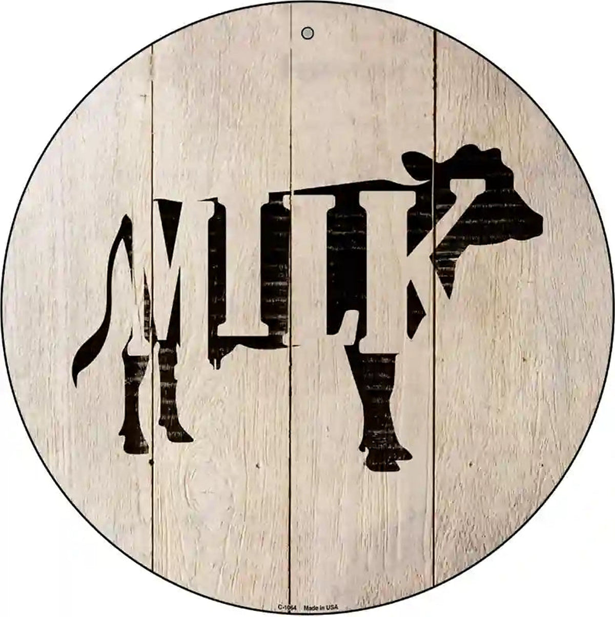 Cows Make Milk Novelty Metal Circular Sign