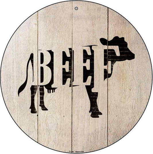 Cows Make Beef Novelty Metal Circular Sign