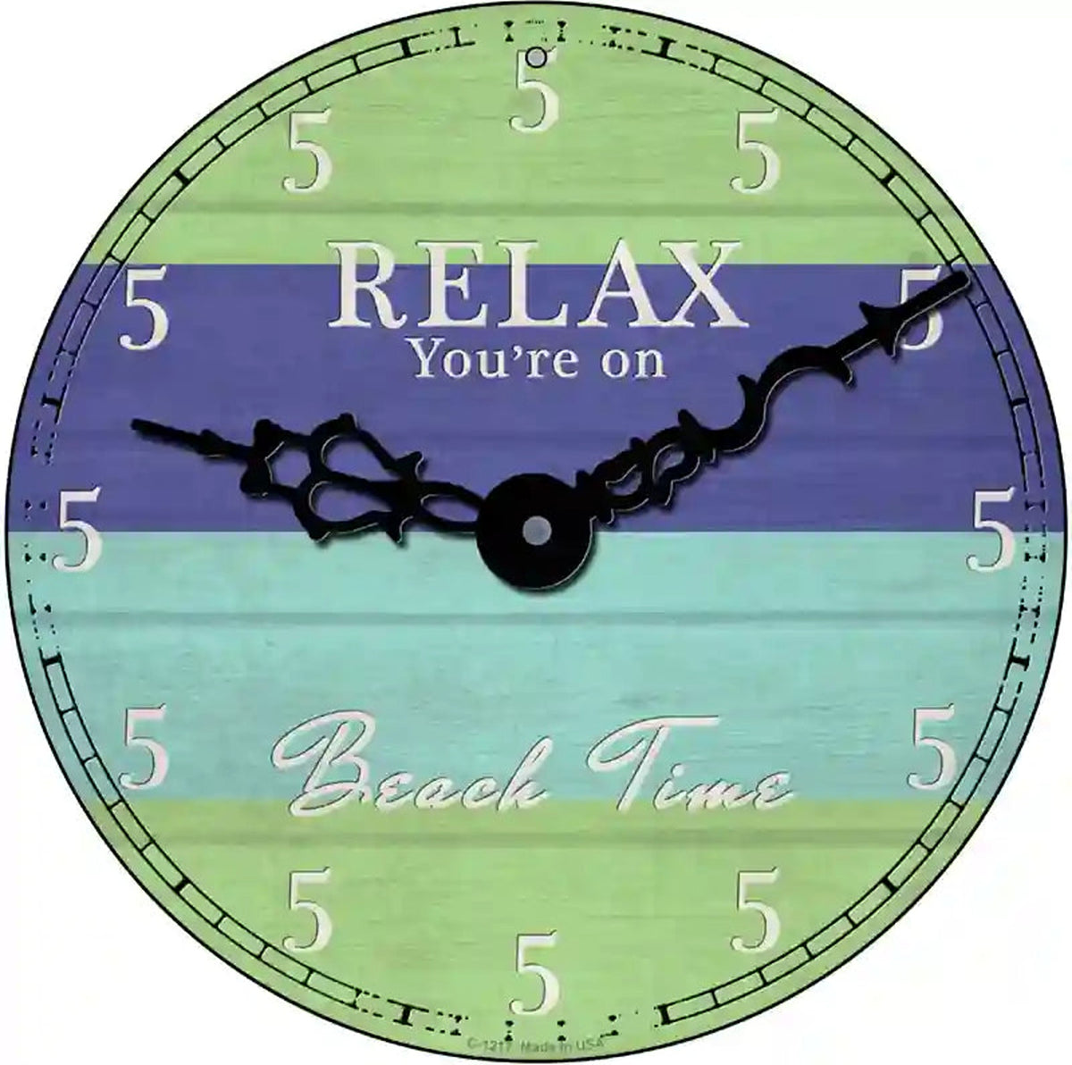 Youre On Beach Time Novelty Metal Circular Sign