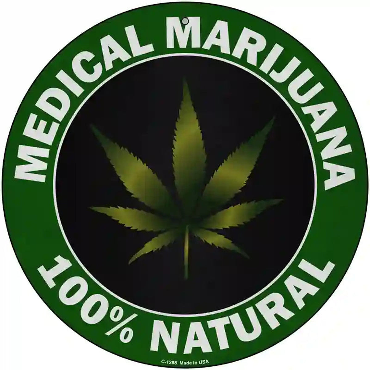 Medical Marijuana Novelty Metal Circle