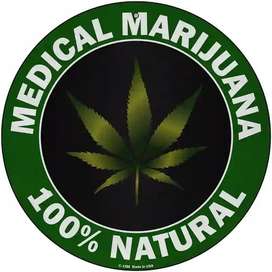 Medical Marijuana Novelty Metal Circle