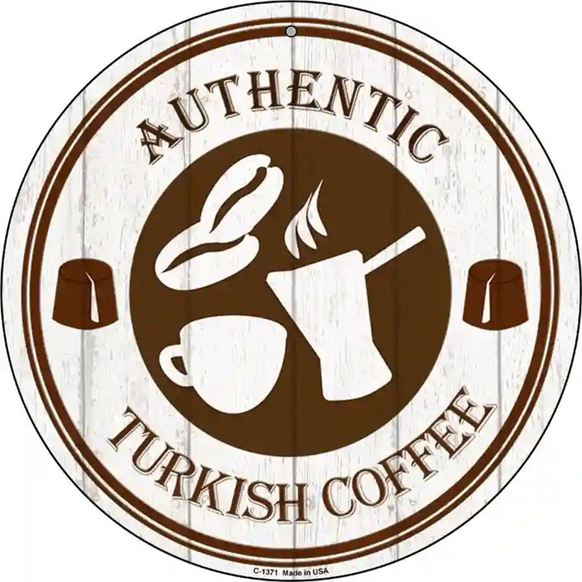 Authentic Turkish Novelty Metal Circular Sign