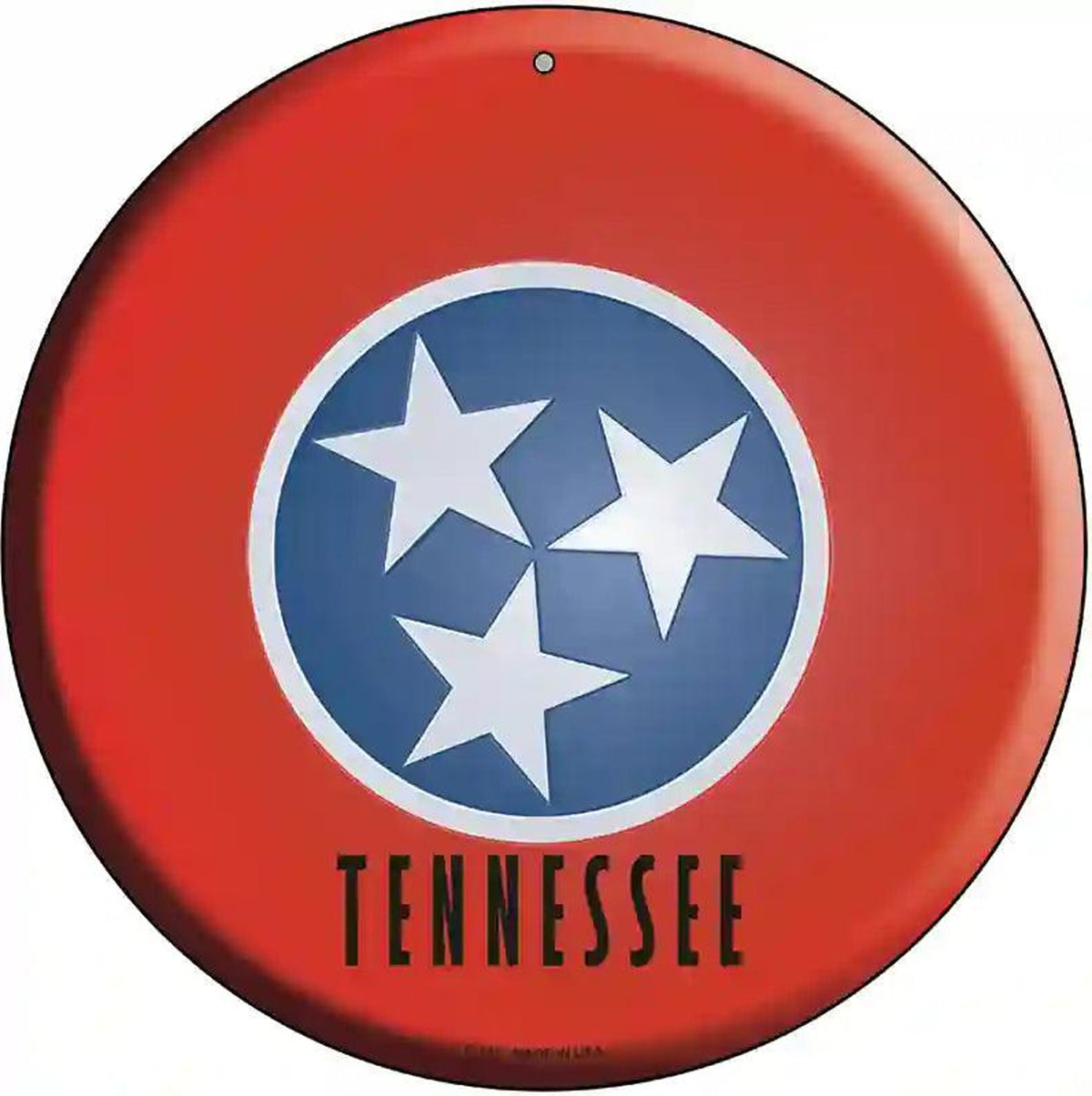 Tennessee State Flag Metal Circular Sign
